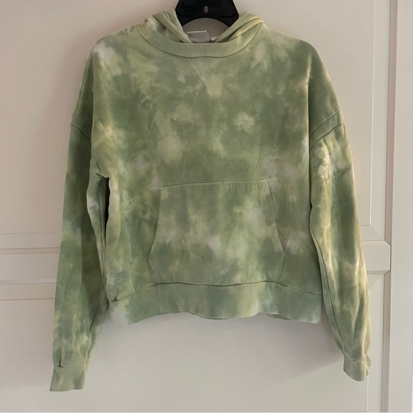 Richer Poorer Green/Cream Tie Dye Fleece Hooded Sweatshirt - 20991 - Picture 4 of 10